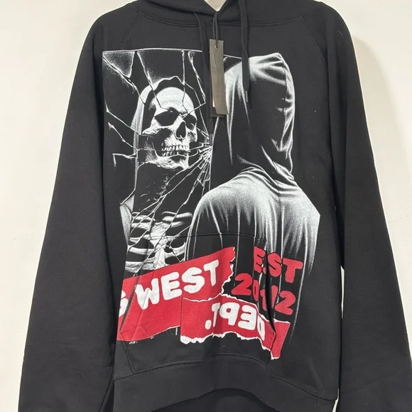 Black Graphic Hoodie for Men